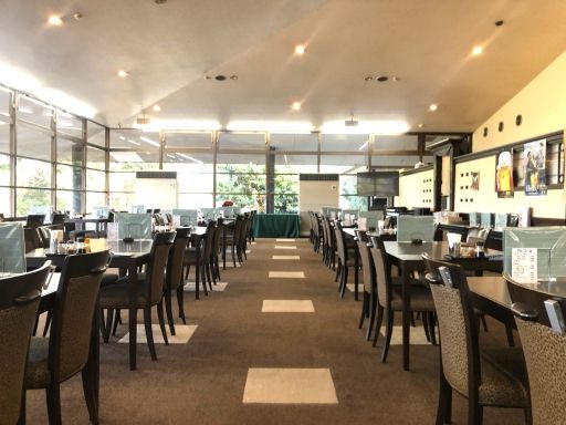 窓からの緑が綺麗なレストラン！